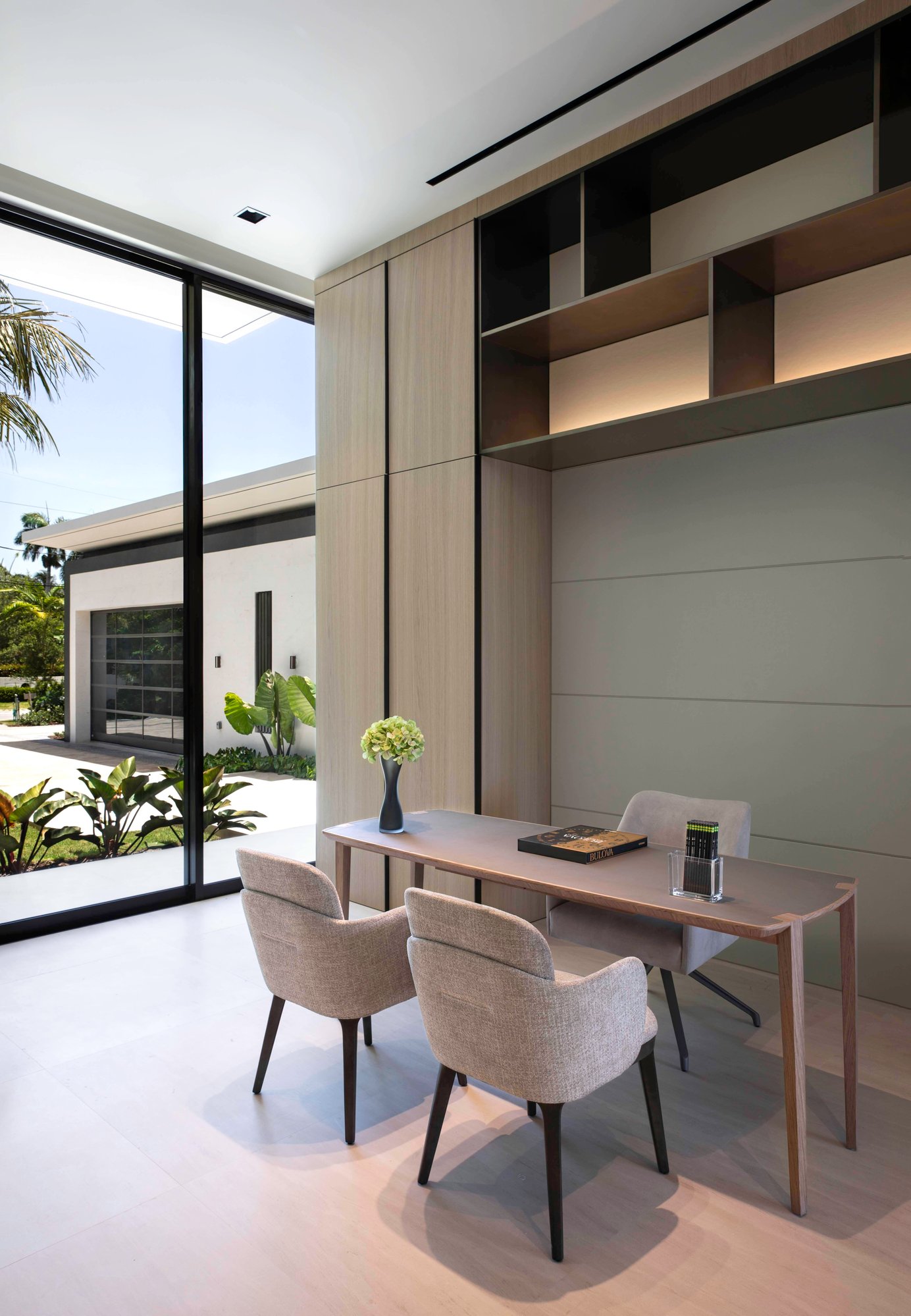 Elegant Miami kitchen with custom Italian millwork and built-ins