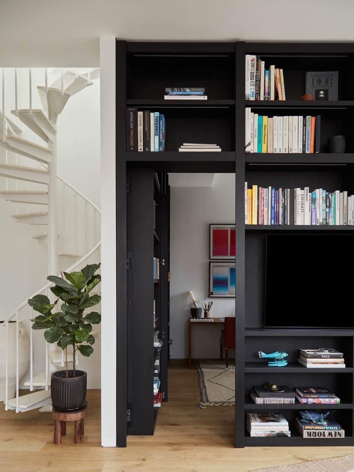 Custom bookcase door and built-ins made in Italy Custom bookcase door and built-ins made in Italy