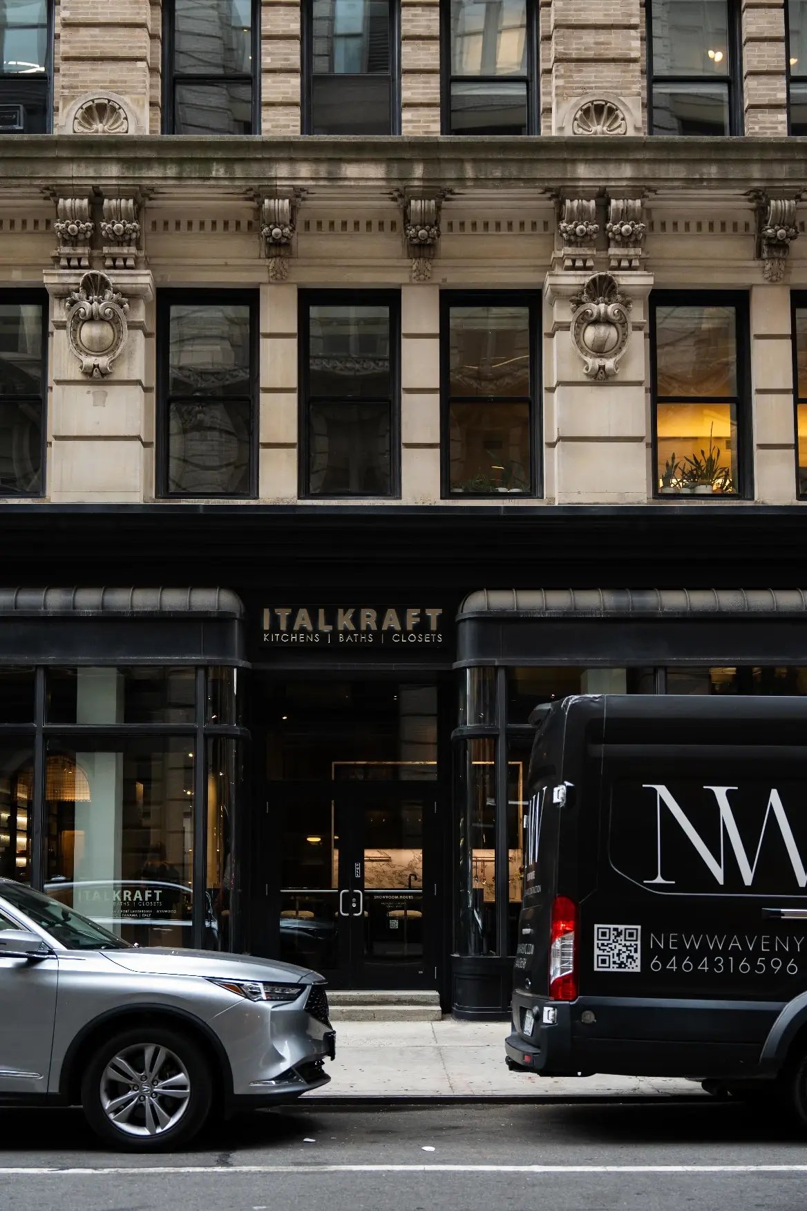 Front entrance of ITALKRAFT's New York showroom in the Flatiron District